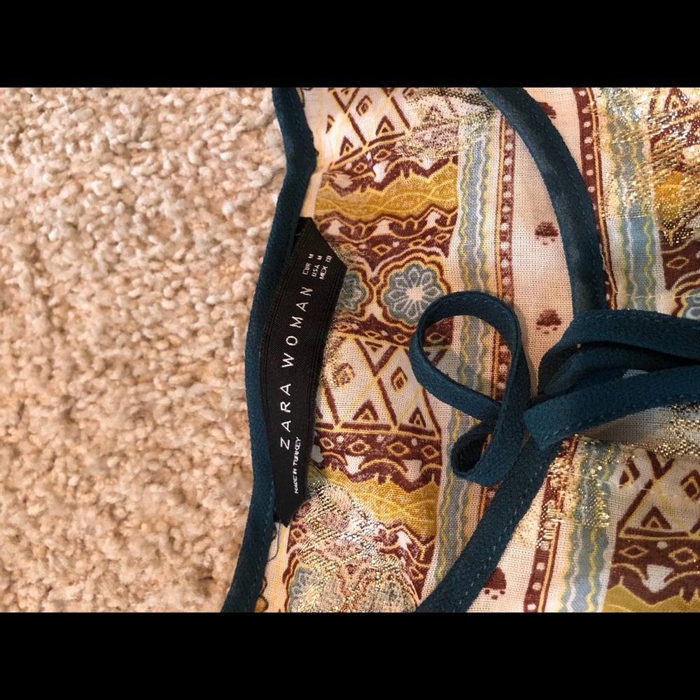 Off White Patterned Long Sleeve Top Never Worn - image 5